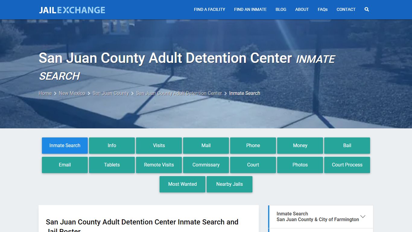 San Juan County Adult Detention Center Inmate Search